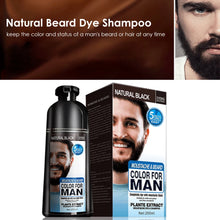 Load image into Gallery viewer, 200ml Men's Beard Dye Shampoo Fast Removal White Grey Color Natural
