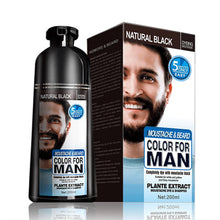 Load image into Gallery viewer, 200ml Men's Beard Dye Shampoo Fast Removal White Grey Color Natural
