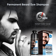 Load image into Gallery viewer, 200ml Men's Beard Dye Shampoo Fast Removal White Grey Color Natural
