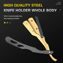 Load image into Gallery viewer, 4 color Barber Manual Shaving Razor Men Folding Beard Cutter Colorful

