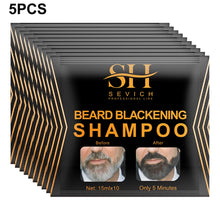 Load image into Gallery viewer, 5PCS Natural Beard Hair Dye Shampoo Portable 5 Minute Instant

