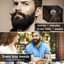 Load image into Gallery viewer, 5PCS Natural Beard Hair Dye Shampoo Portable 5 Minute Instant
