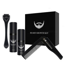 Load image into Gallery viewer, Beard Growth Kit Hair Growth Enhancer Thicker Oil Nourishing Leave-in Conditioner Beard Grow Set with Beard Growth roller
