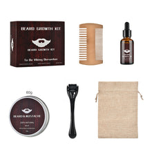 Load image into Gallery viewer, Beard Growth Kit Barbe Hair Growth Enhancer Set Beard Nourishing Growth Essential Oil Facial Beard Care with Beard Growth Roller
