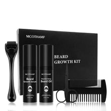 Load image into Gallery viewer, Beard Growth Kit Hair Growth Enhancer Thicker Oil Nourishing Leave-in Conditioner Beard Grow Set with Beard Growth roller
